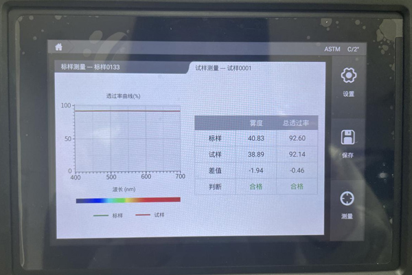 玻璃試樣霧度測(cè)量